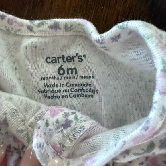 Carter's Pink and White Striped Pajama Set - Picture 3 of 9